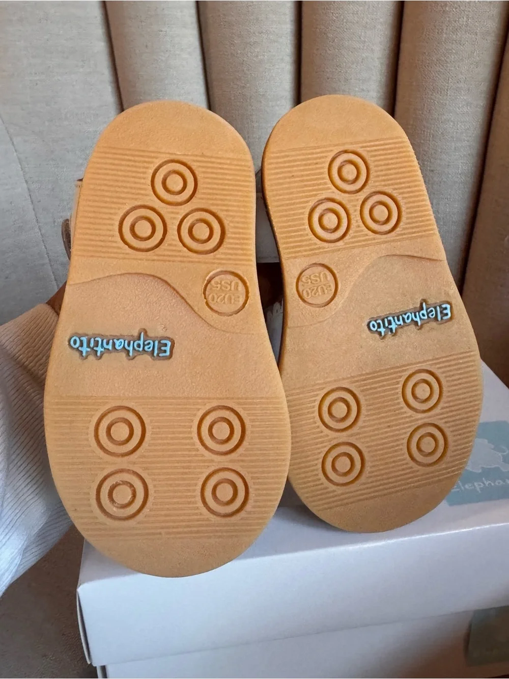 Elephantito White Scalloped Toddler Sandals
